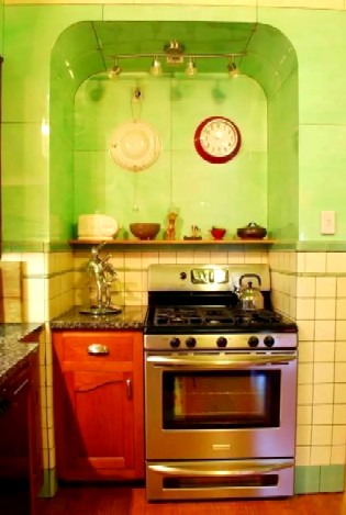Kitchen with Vitrolite Walls